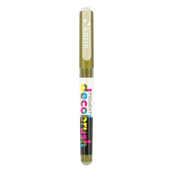Karin pigment decobrush met dop van de kleur curry (3985u)