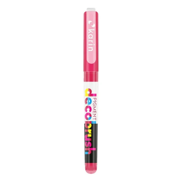 Karin pigment decobrush met dop van de kleur magenta red (213u)
