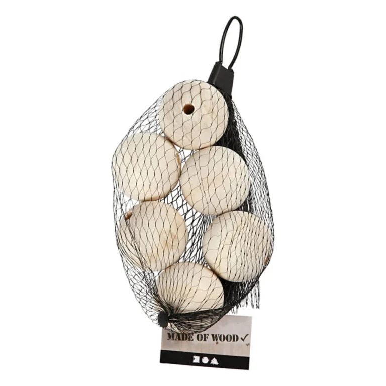 houten kralen 40mm - 6 stuks