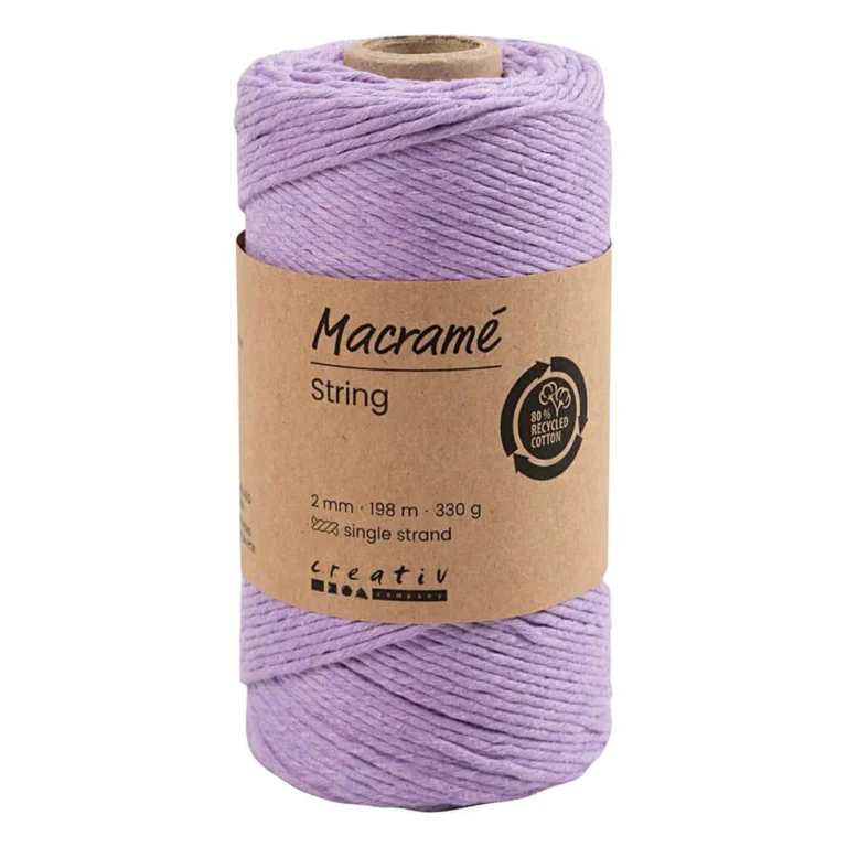 Macramekoord 2mm paars