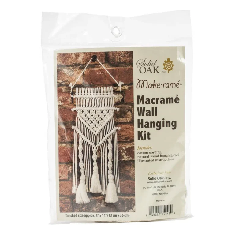 Solid oak macrame kit